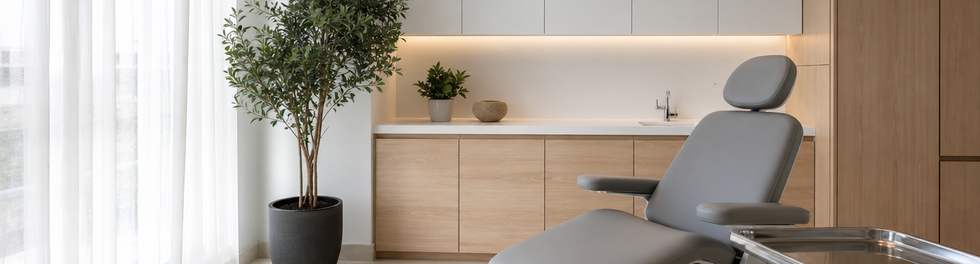 Consultorio medico moderno con luz de ventana