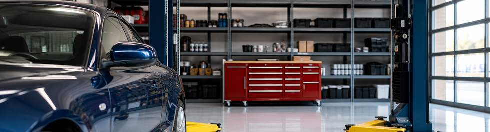 Taller automotriz moderno y ordenado